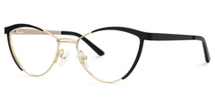 Sydney Cat Eye Metal Black Frame Glasses | Zeelool