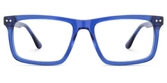 Emerson Eyeglasses in Rectangle Blue Frame | Zeelool