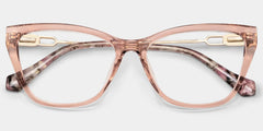 Celeste Beige Floral Cat Eye Glasses for Women | ZEELOOL