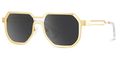 Men's Geometric Glasses in Metal Color