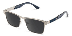 Jasper Eyeglasses in Browline Silver Frame | Zeelool