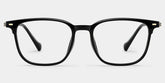 William Men's Black Rectangular Eyeglasses in Mixed Frames | ZEELOOL