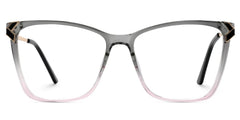 Tricee square grey glasses with gold arms for females | Zeelool