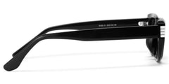 Riviera Black Geometric Sunglasses in TR90 Material
