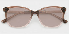 Finnian Square Clear Brown Glasses Frames with Glitter Fabric | ZEELOOL