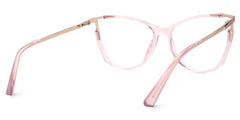 Yomary Pink Perspex Glasses with Cat-Eye Frames