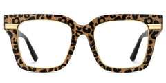 Taylor Square Gold Leopard Frame Glasses for females