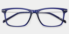 Eleanor Blue Full Rim Rectangle Eyeglasses in TR90 Metrial | ZEELOOL