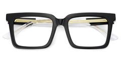 Black Square Frame Glasses - Hattie on Sale | Zeelool
