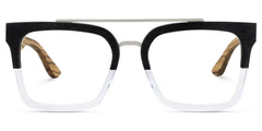 Men's Aviator Eyeglasses Frames With Black Clear Color