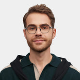 Jameson Blue Frame Prescription Glasses with Geometric Shape | ZEELOOL