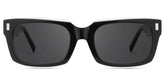 Designer Rectangular Glasses with Clear Rim of Black Frame