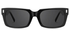 Designer Rectangular Glasses with Clear Rim of Black Frame