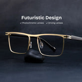Vintage Metal Glasses With Browline Shape