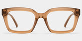 Marley Transparent Beige Rectangle Glasses for Ladies | ZEELOOL