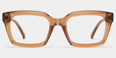 Marley Transparent Beige Rectangle Glasses for Ladies | ZEELOOL