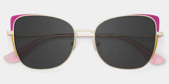 Tessa Pink Gold Frame Glasses with Cat eye Frame Online | ZEELOOL