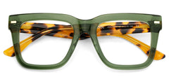 Thick Green Frame Glasses For Men