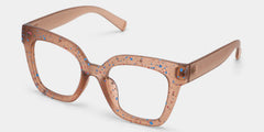 Malcolm Large Square Nerdy Glasses with Matte Brown