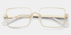 Gavin Eyeglasses in Rectangle Gold Frame | ZEELOOL