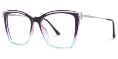 Square Krystle Purple-Blue Eyeglasses deals -Zeelool