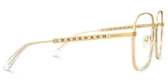Perfecta Square Clear and Gold Prescription Glasses | Zeelool