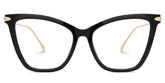 Hilary Butterfly Black Eyeglasses with Oversized Frames