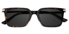Thin Rectangle Glasses Frames in Tortoise Color