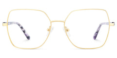 Billie Golden Geometric Prescription Glasses | Zeelool