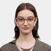 Zoe Tortoise Frame Glasses with Square Frame Online | ZEELOOL
