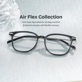 Florence Matte Black Rectangle Glasses with Lightest TR frame | ZEELOOL
