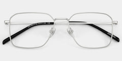 Leah Silver Eyeglass Frames for Men in Metal Material | ZEELOOL