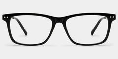 Eleanor Men's Black Rectangular Eyeglasses in TR90 for Men | ZEELOOL