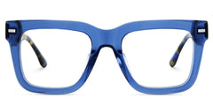 Thick Blue Frame Glasses For Men