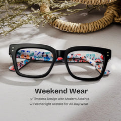 Zinnia Black Frame Glasses with Rectangle Frame Online | ZEELOOL