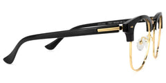 Lasha Browline Black Eyeglasses and Oval Frame