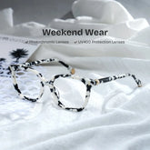 Square Cow Eyeglasses- Miles Acetate Frame Glasses