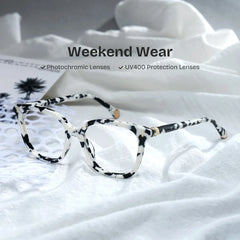 Square Cow Eyeglasses- Miles Acetate Frame Glasses