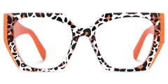 Affordable Hexagonal Orange Tortoiseshell Glasses