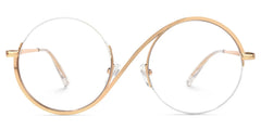 Flozif Gold Metal Circle Wire Frame Glasses | Zeelool