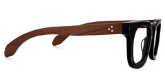 Sam Rectangle Wood Thick Frame Glasses for Men | Zeelool