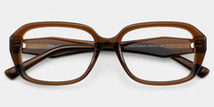 Rowan Orange Brown Rectangle Glasses for Women | ZEELOOL
