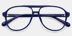 Luna Blue Aviator Frame Glasses | Sporty Campus Style