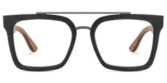 Men's Aviator Eyeglasses Frames With Black Clear Color