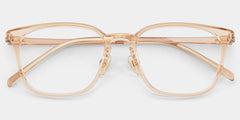 Lily Rectangular Round Glasses in Light Yellow Frame | ZEELOOL