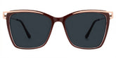 Krystle Square Red Eyeglasses and Clear Frames