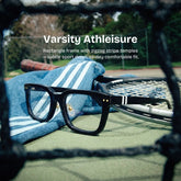 Remy Black Rectangle Glasses | Screen‑Ready Athleisure