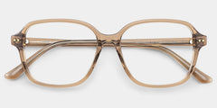 Clementine Light Brown Square Glasses for Women | ZEELOOL
