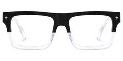 Trent Eyeglasses in Rectangle Black Clear Frame | Zeelool