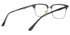 Adjustable Nose Pads Booker Eyeglasses, Booker Black-Silver Glasses -Zeelool